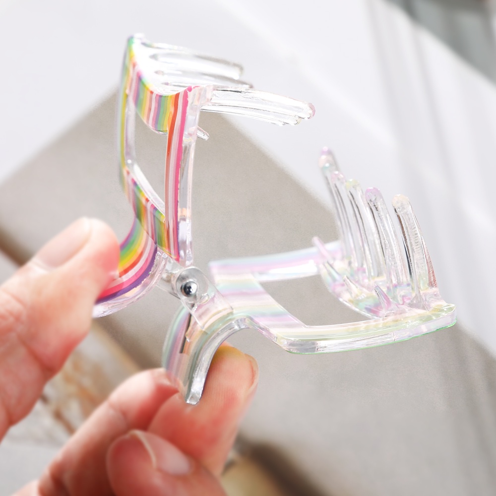 Korean Ins Rainbow Square Hair Clips for Women Fashion Hair Clamps Wild Hairpin Girls Hair Accessories