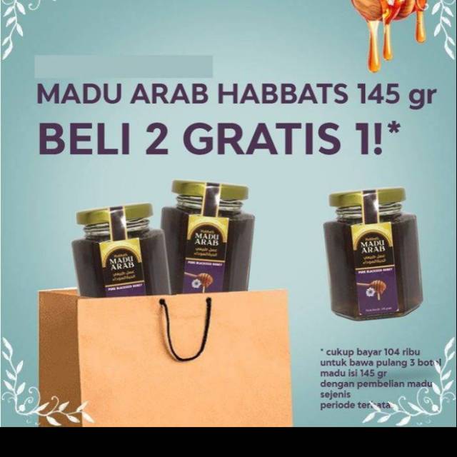 

Madu Arab Murni Habbatussauda 145 gr