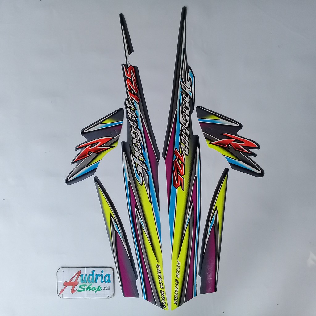 Striping Stiker Motor Suzuki Shogun R 125 2004 Ungu