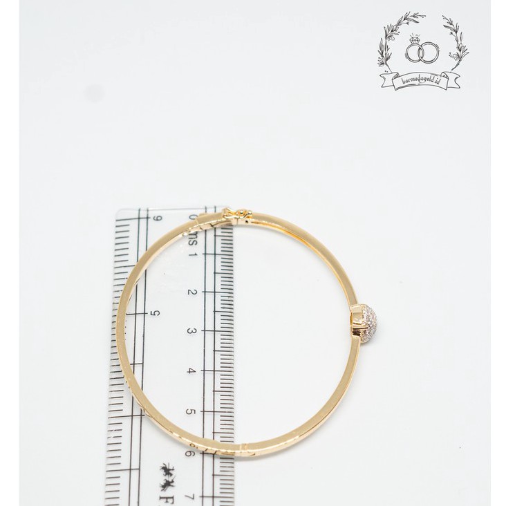 Gelang emas asli model oval simple kadar 300