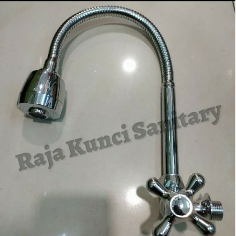 Kran Flexibel Kitchen Sink Tembok/Kran Bak Cuci Piring Flexibel