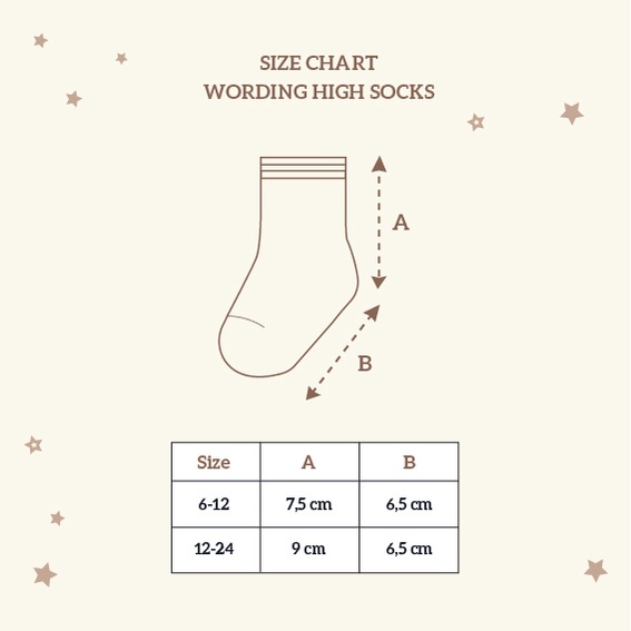 Little Palmerhaus - Wording High Socks / Kaos Kaki Bayi Umur 0 - 24 Bulan