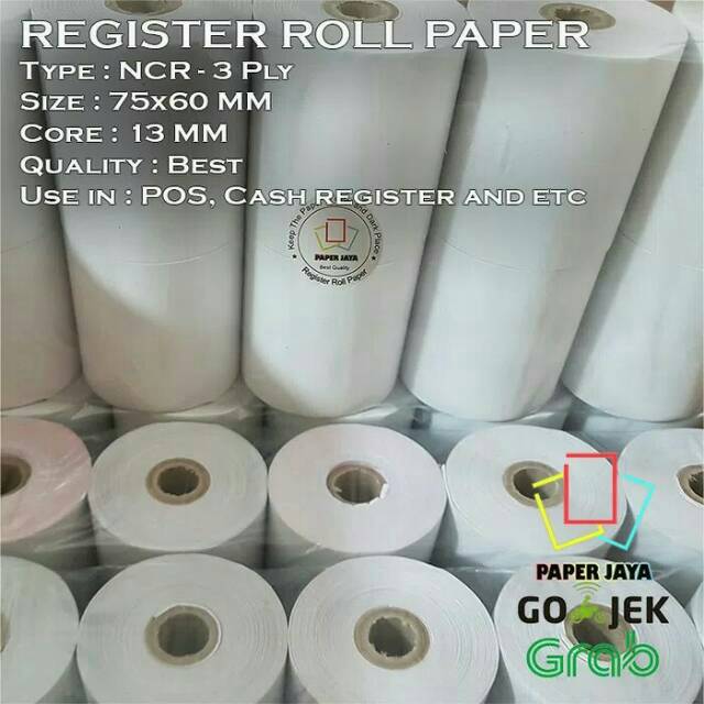 

Kertas Struk NCR 75x60 3 Ply Paper Jaya