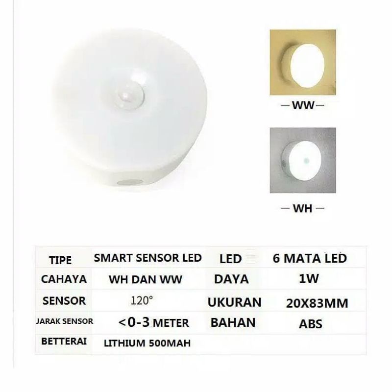 lampu sensor GERAK otomatis/lampu tangga pintu dll