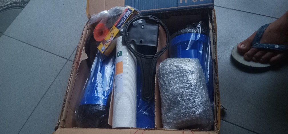 Paket Gm 3 Filter Air Zat Besi Siap Pakai (blue 10 Drat 3/4 Spg)