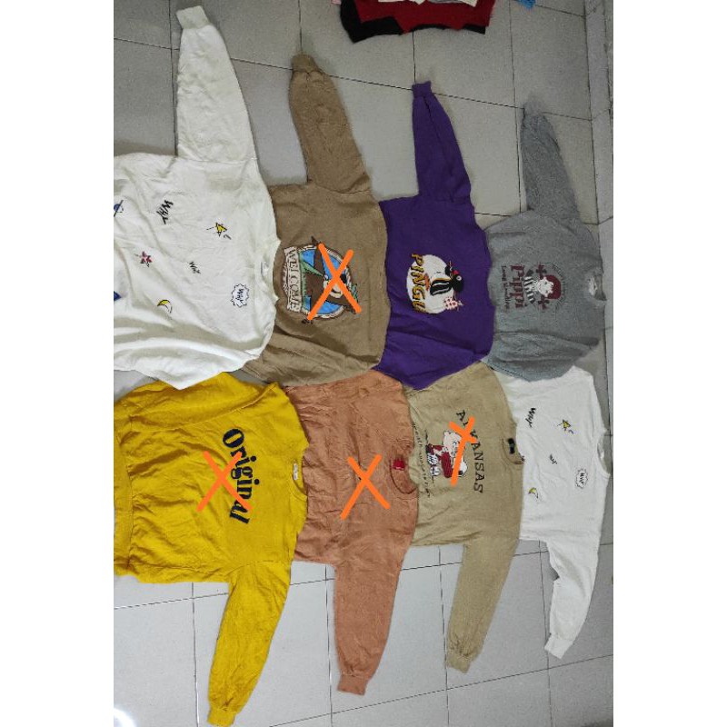 Borongan Crewneck oversize mix lengan balon