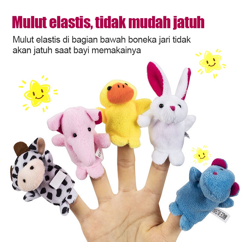 HIPPO LAND Boneka Jari Hewan - 10 Pcs Boneka Jari Hewan Lucu 216