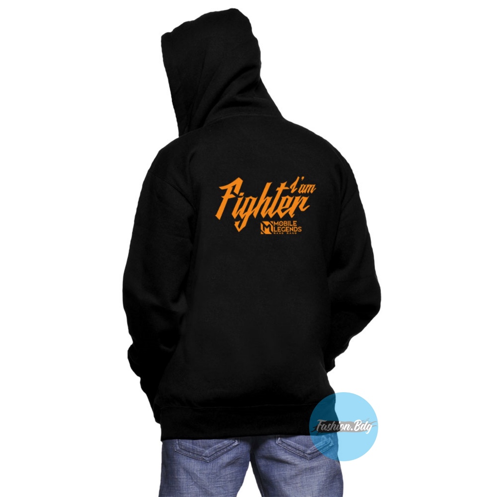 JAKET SWEATER PRIA HOODIE JUMPER I'AM FIGHTER MOBILE LEGEND TERLARIS