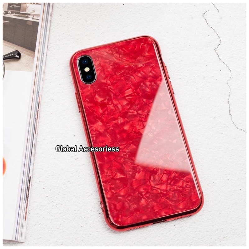 Case Iphone X Shiny Shell DIAMOND Glass Hard Case Iphone X / Cassing Iphone X / Iphone X / Case Diam