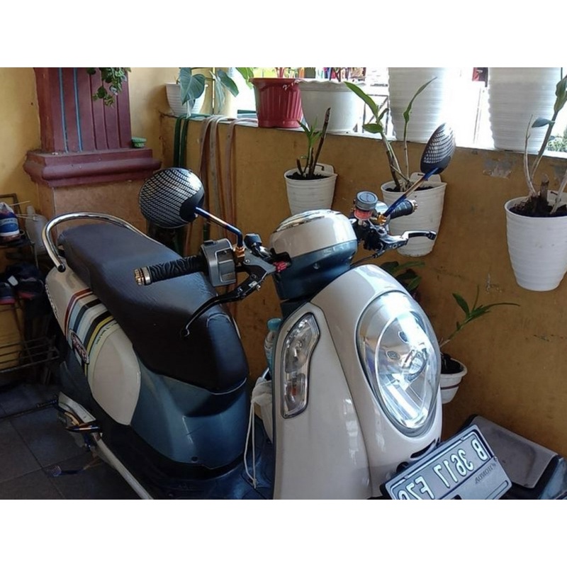 Spion carbon scoopy tangkai twotone model scoopy pemakaian semua motor HONDA