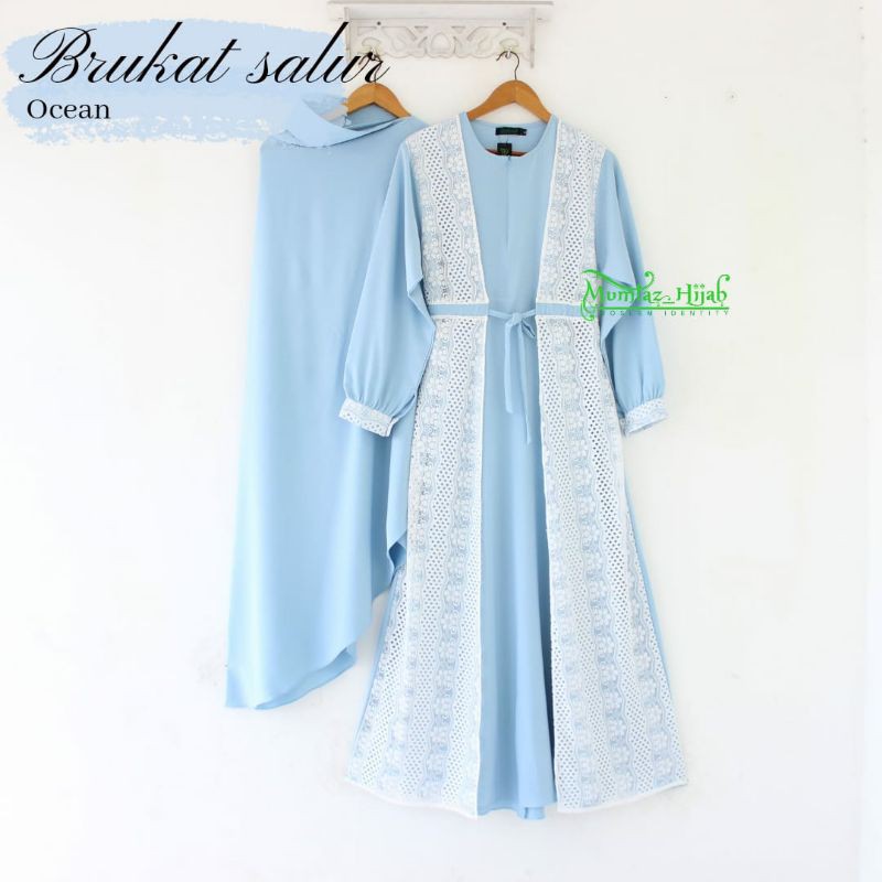 GAMIS SET BRUKAT SALUR (FREE CADAR) By Mumtaz Hijab