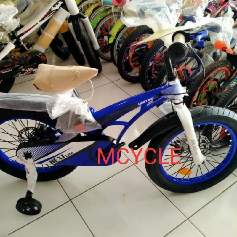 Sepeda anak Merk UNITED NEXI LITE 16 inch(DOUBLE CAKRAM,FRAME ALLOY)