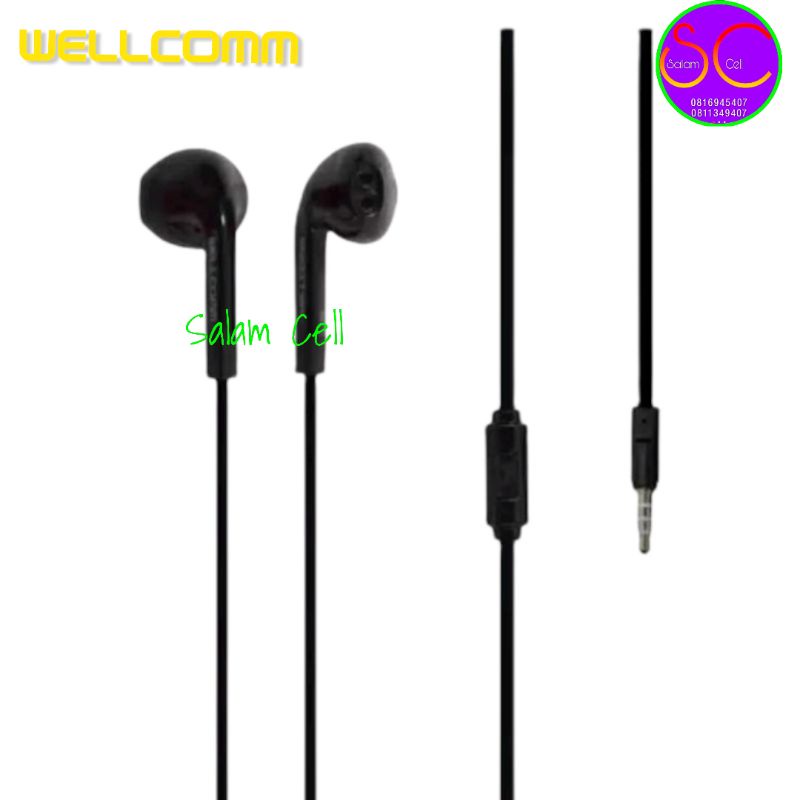 Headset  WELLCOMM SP 98 Super BASS Handsfree Earphone Original