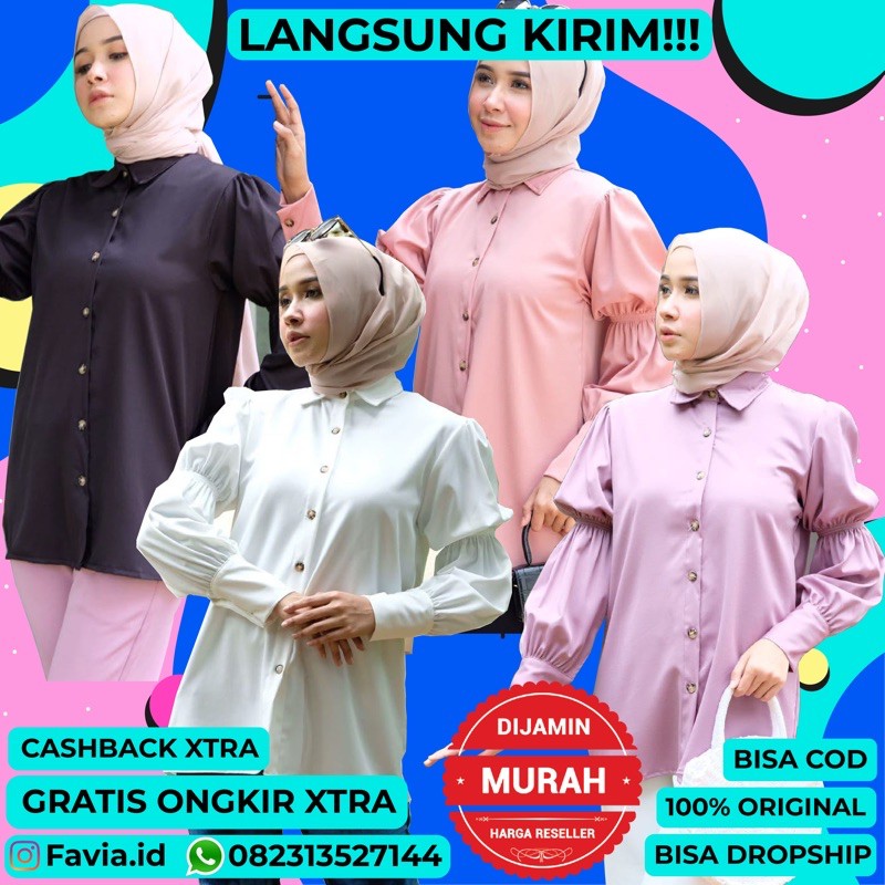 [REAL PICTURE] AHLADITA SHIRT HAZELNUT IMPORT TANAH ABANG PGMTA METRO GROSIR SUPPLIER KONVEKSI