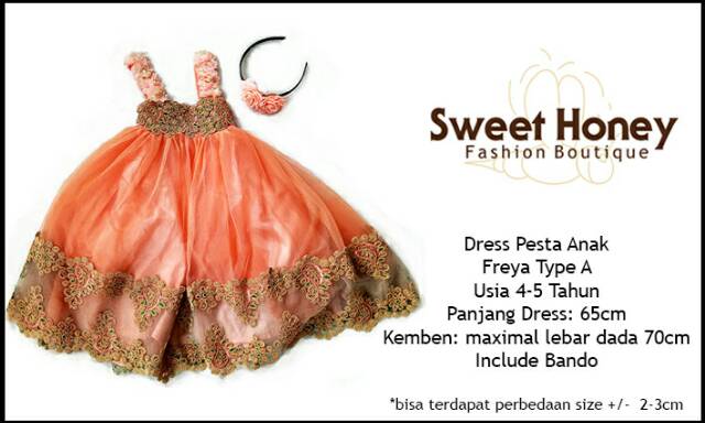 Sweet Honey ~Kids Party Dress Gown Tutu Anak Megar Gaun Pesta Anak