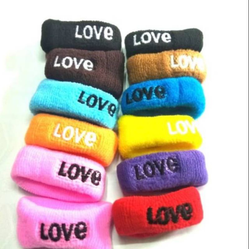 Ikat rambut donat love/ikat rambut donat bold besar