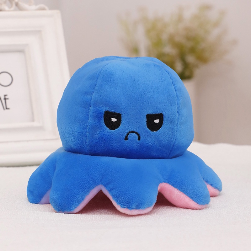 Boneka TikTok Reversible Octopus Cumi Gurita Warna Bolak Balik Soft Yelvo-Won
