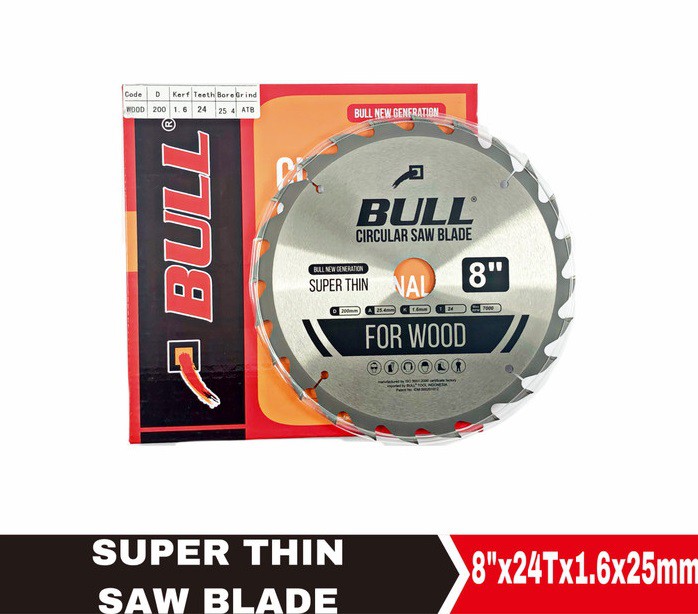 Mata Circular Saw Bull Super Thin 8" x 24T / Mata Gergaji Bulat 8x24T