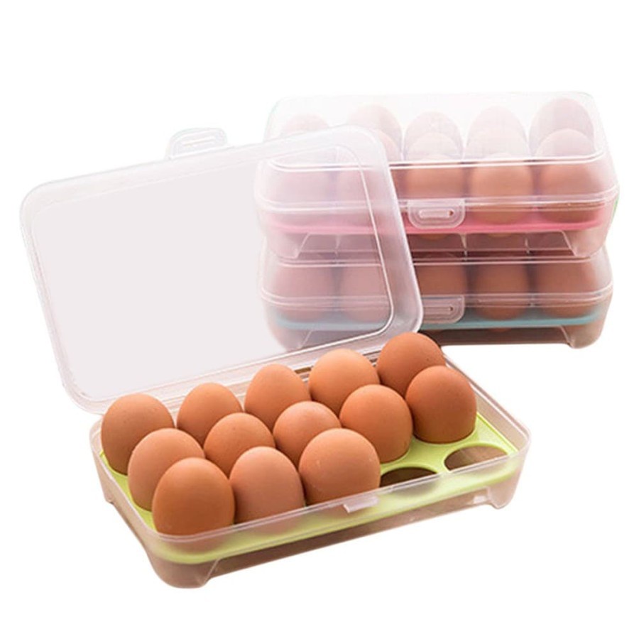 Kotak Telur Box isi 15pcs Kotak telor Plastik PP Box Telur Egg Tebal Berkwalitas Murah