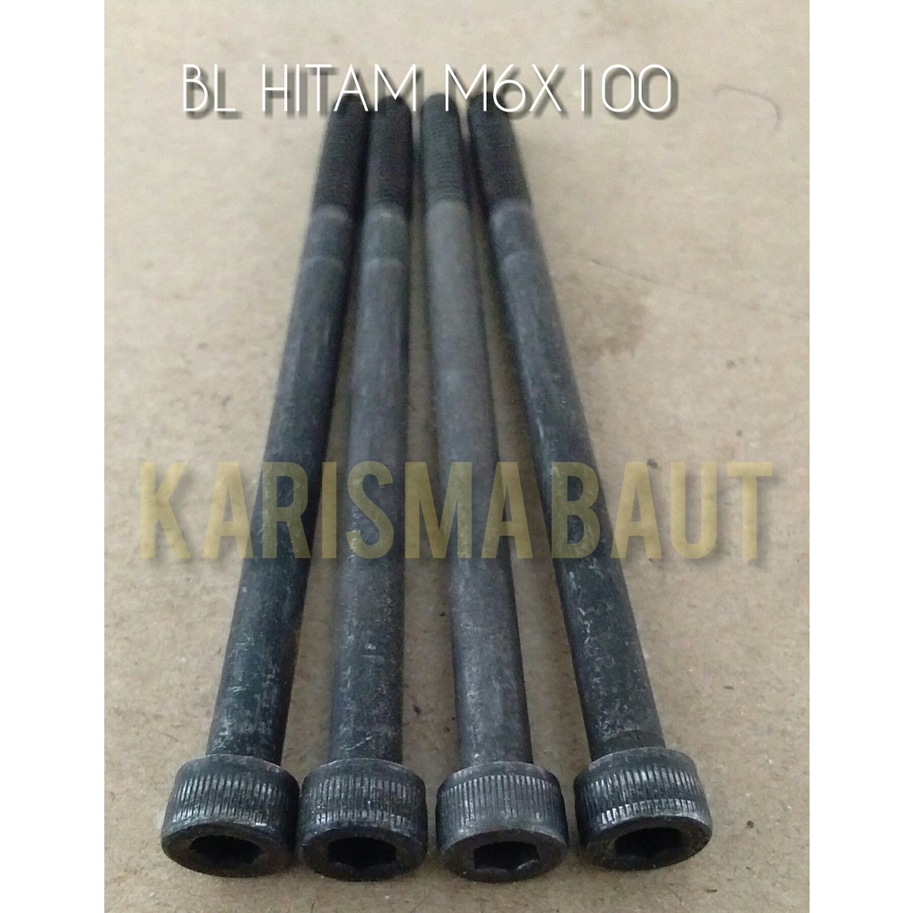 Baut L Baja Hitam m6 x 100/BL HTB 6x100 (kunci L m5)