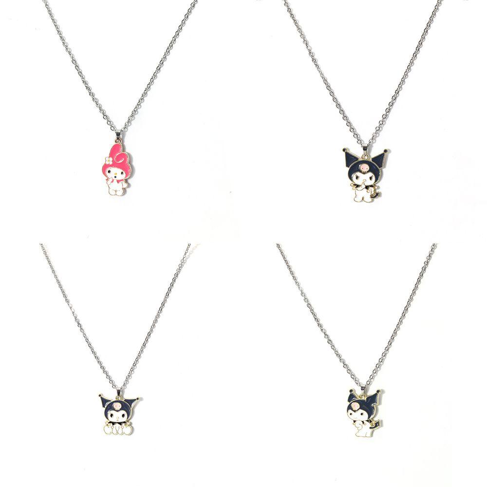 [Elegan] Kalung Anime Korea Manis Liontin Sederhana Melodiku Drip Minyak Untuk Pria Perhiasan Leher