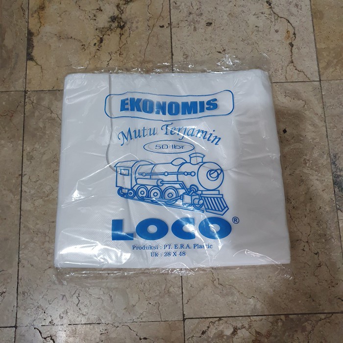 Loco Kantong Plastik/Plastik Kresek/ Kantong Kresek/Kantong Plastik Putih/Kantong Plastik Kresek 28/