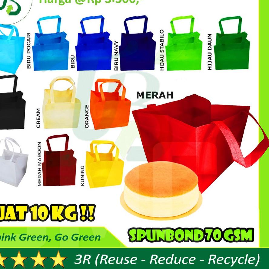 

✫ Tas Kue Nasi Box Puding 25x25x22 Goodie Bag Spunbond bukan paper bag dus ♡