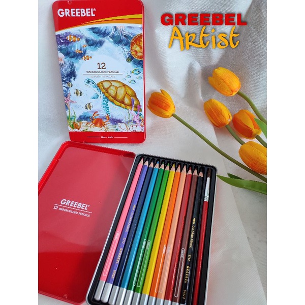 

Pensil Warna Greebel Water Colour Tin Case 12 Warna