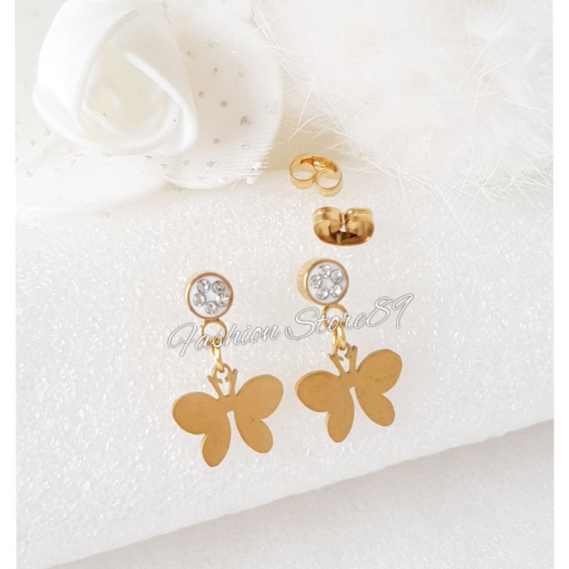 New Titanium Bestquality Anting Tusuk Jurai Titanium gold impor Antikarat fashion Bestseller Anting Titanium anting tusuk jurai gold