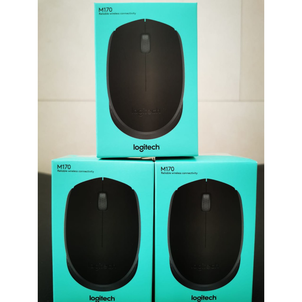 Logitech M170 Mouse Wireless untuk Windows, Mac, ChromeOS Bonus Baterai