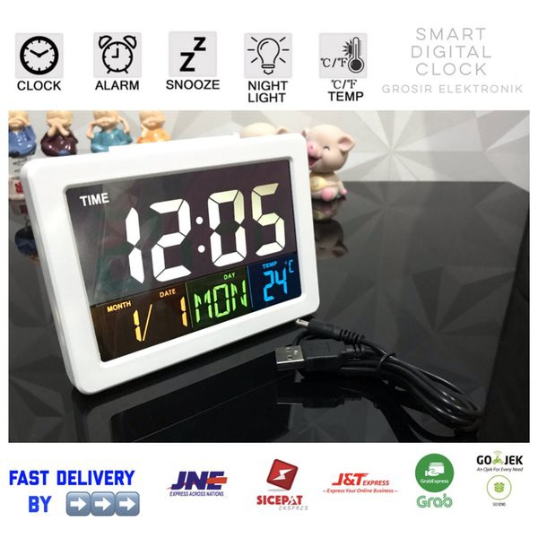 Jam Meja Digital Weker Keren Smart Alarm Clock Souvenir GH-2000