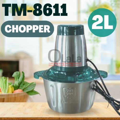 BLENDER - CHOPPER STAINLESS MULTIFUNGSI 2L OLL-8622/OLL-0810/TM-8611