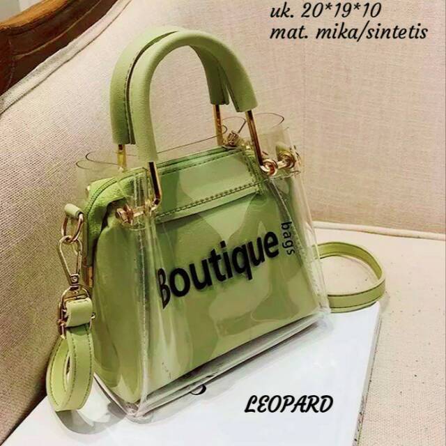 BOUTIQUE FASHION MIKA TRANSPARAN TAS SLEMPANG WANITA/TAS IMPORT/TAS BATAM
