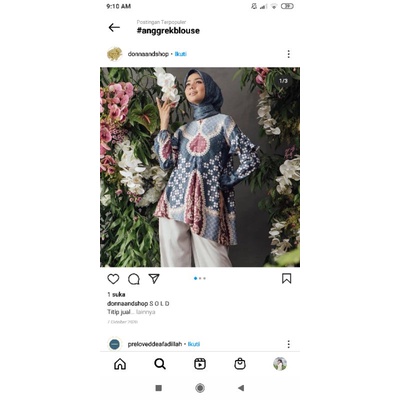 preloved anggrek blouse wearing klamby