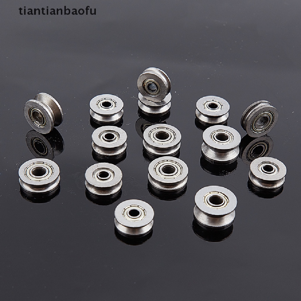 [tiantianbaofu] 5pcs V U Groove Roller Wheel Ball Bearings Embroidery Machine Pulley Bearing Boutique