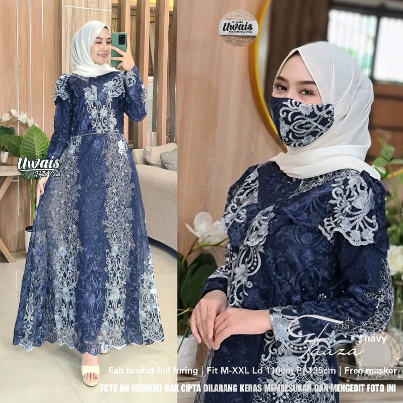 FAAZA DRESS ORI UWAIS (GAMIS BROKAT XXL)