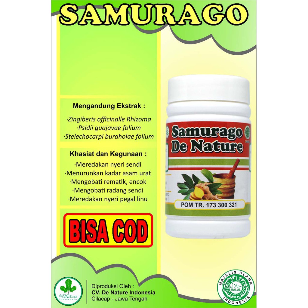 

samurago obat asam urat asli de nature