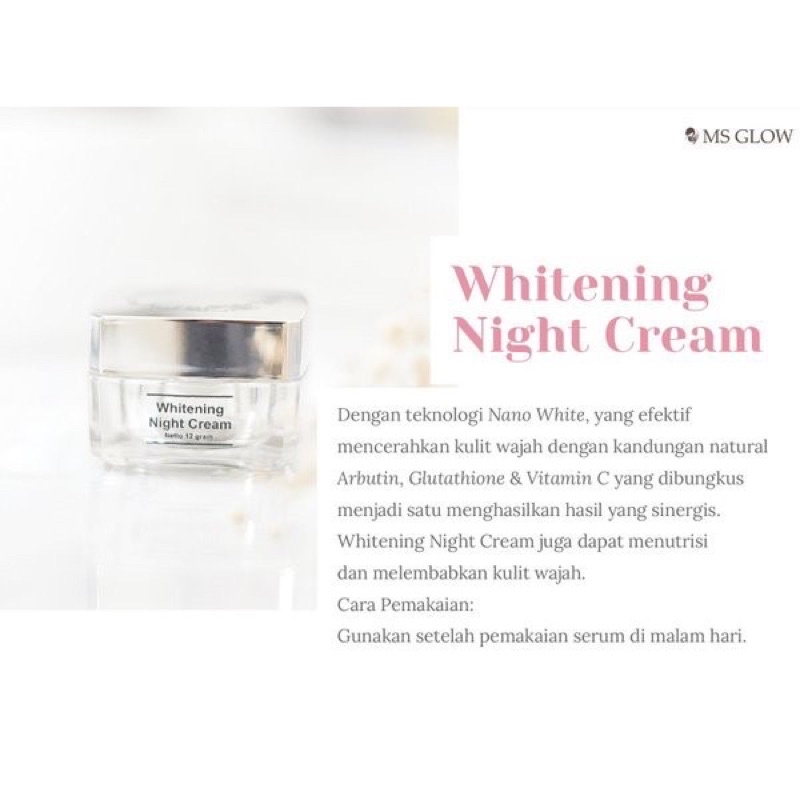 MS GLOW WHITENING NIGHT CREAM