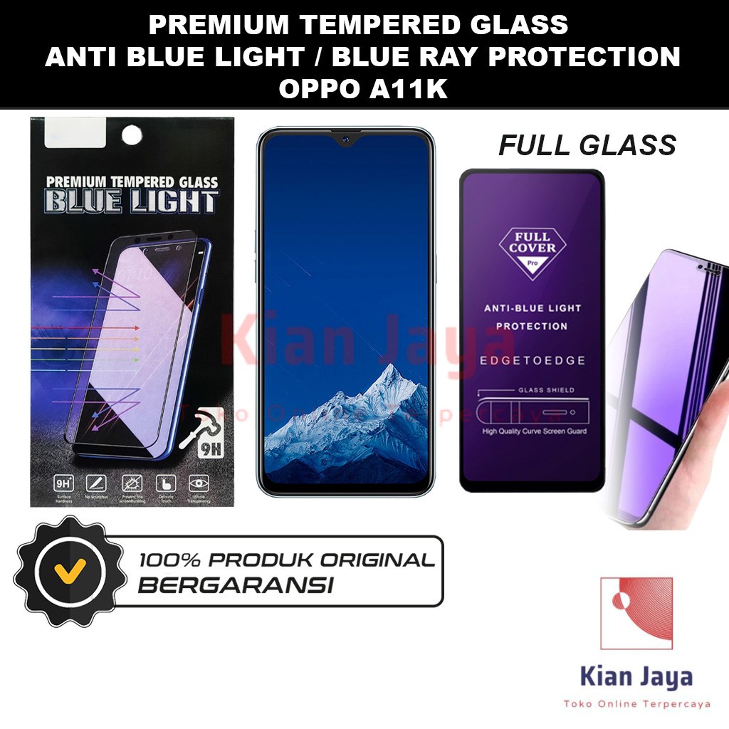 Tempered Glass Oppoo A11K Anti Blue Light Hp Temper Anti Gores