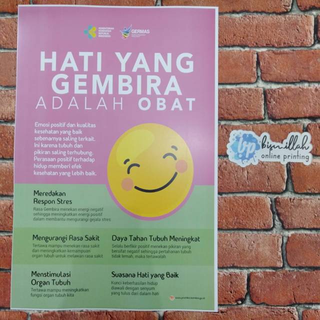  Poster  hati gembira adalah  obat Shopee Indonesia
