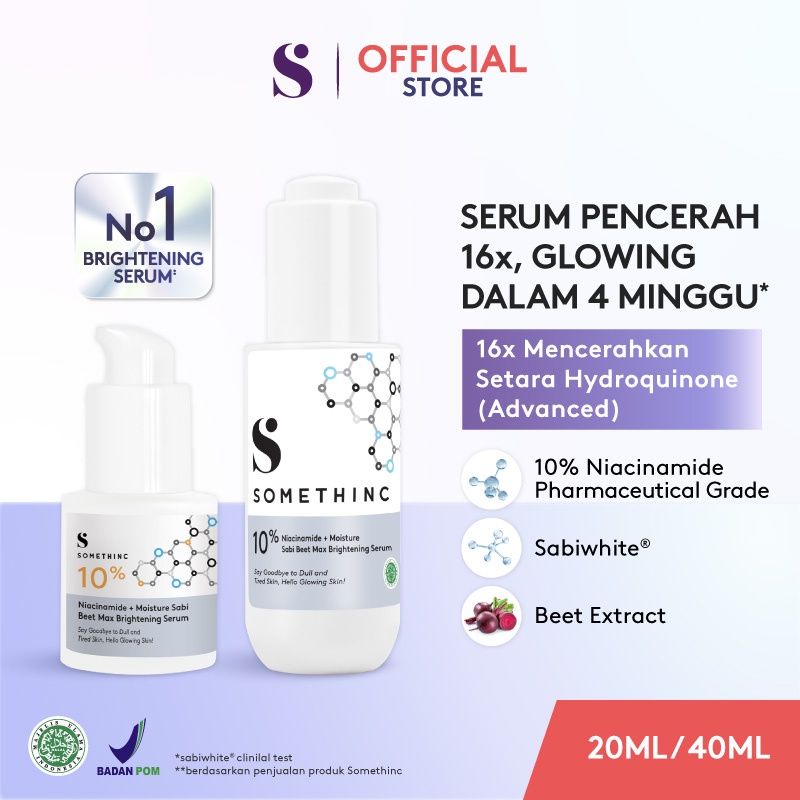 Somethinc 10% Niacinamide + Moisture Sabi Beet Max Brightening Serum 20ml Free Mini Serum 5ml