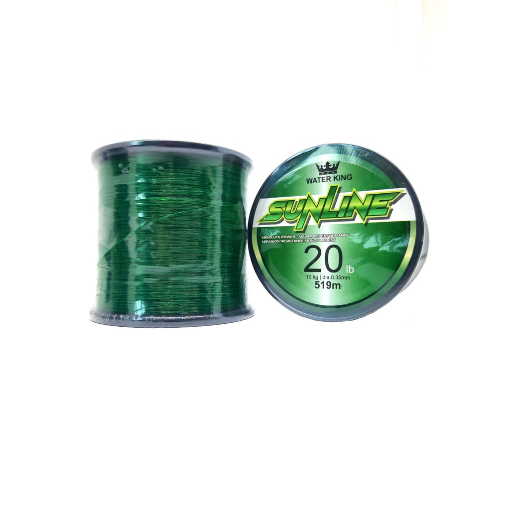 Senar Pancing WATER KING SUNLINE WARNA HIJAU Cepat Tenggelam SPOOL 1/8 Ukuran 0.18MM - 0.65MM