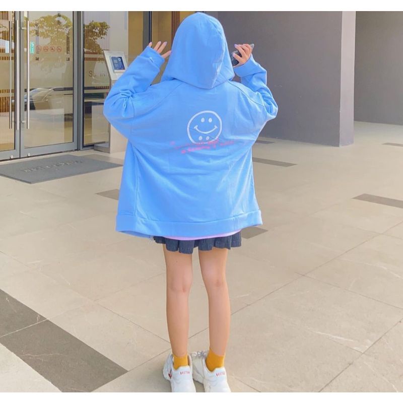 S - XXXXXL(6XL) Zip Hoodie Smile WE ARE ALL BAD QUOTES Tumblr Jaket Resleting OVERSIZE Pria Wanita Cute Korean Style Ulzzang