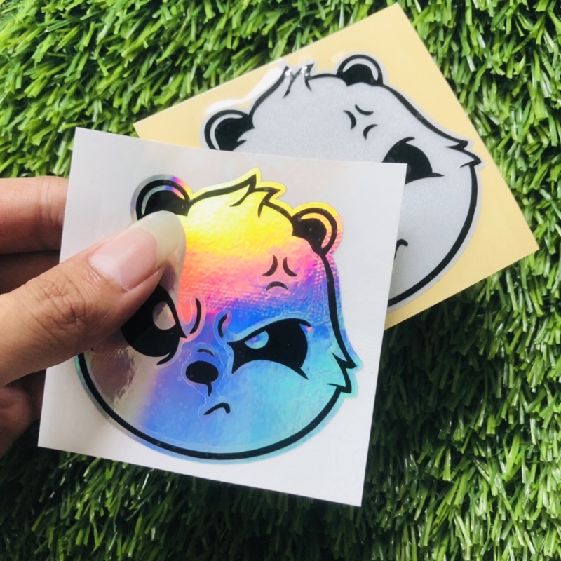 STICKER KEPALA PANDA stiker cutting kepala panda