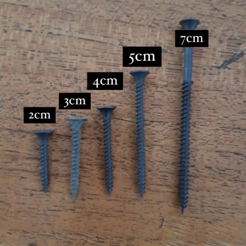 Skrup gipsum / skrup gypsum screw 2cm/3cm/4cm/5cm/7cm per dus