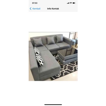 SOFA L PUTUS KANVAS KAGAWA