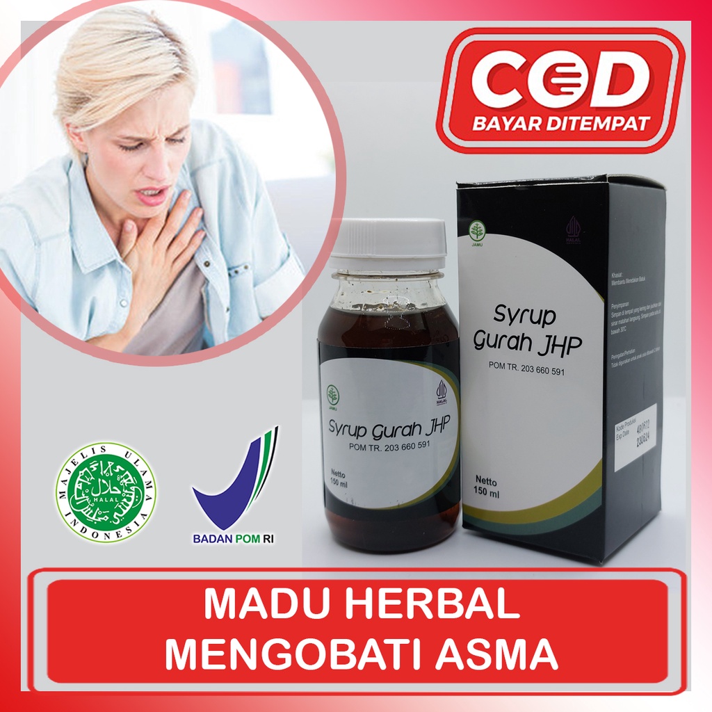 Madu Syrup GURAH JHP Mengatasi Dan Mengobati ASMA - Obat Herbal Alami
