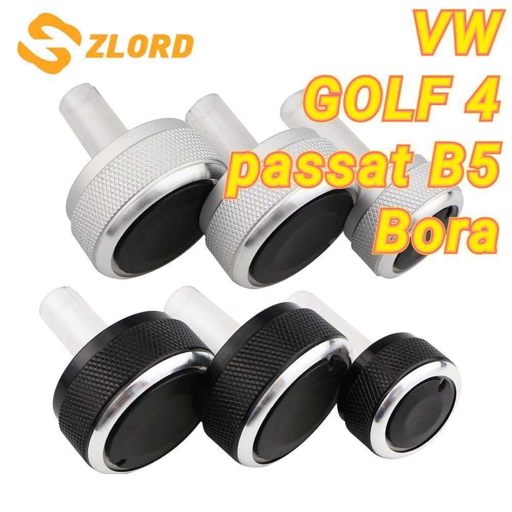 Knob Kontrol Ac Bahan Aluminum Alloy Untuk Volkswagen Vw Passat B5 Golf 4 Mk4 Bora