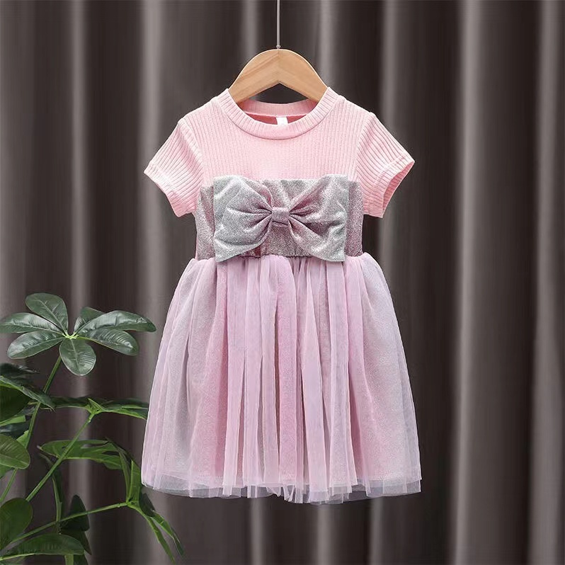 [PRINCESS KESLI] 8bulan-7tahun Dress pesta Anak perempuan lucu korea gaun anak cewek cute import baju bayi rok perempuan pink purple pakaian anak perempuan kado anak