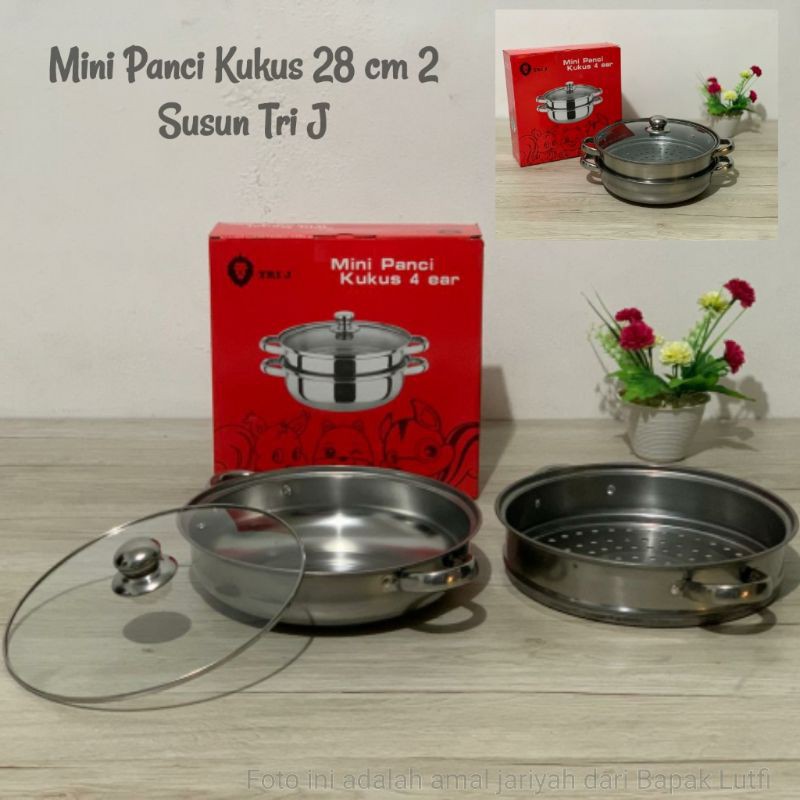 PANCI KUKUS 2 SUSUN TUTUP KACA